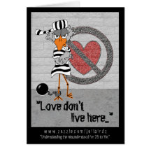 Tarjeta del día de San Valentín del Jailbird
