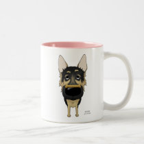 Tarjeta del día de San Valentín del perro de pasto tazas