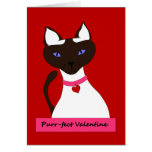 Tarjeta del día de San Valentín del Ronroneo-fect 