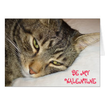 Tarjeta del día de San Valentín del Tabby