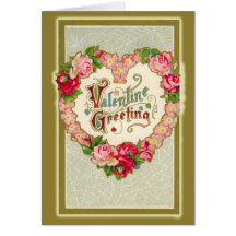 Tarjeta del día de San Valentín del Victorian con 