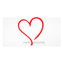 Tarjeta del día de San Valentín feliz con el coraz Tarjeta Con Foto Personalizada