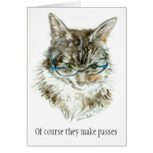 Tarjeta del día de San Valentín fresca del gato