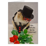 Tarjeta del día de San Valentín fresca del gato