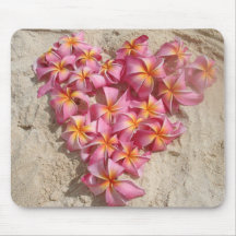Tarjeta del día de San Valentín hawaiana Alfombrillas De Ratones