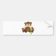 tarjeta del día de San Valentín linda del dulce de Pegatina De Parachoque