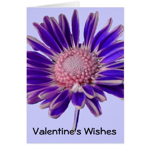 Tarjeta del día de San Valentín púrpura de la marg