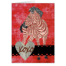 Tarjeta del día de San Valentín retra de Zenya XOX