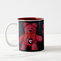 Tarjeta del día de San Valentín roja grande Tazas
