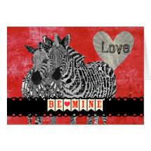Tarjeta del día de San Valentín roja retra del amo