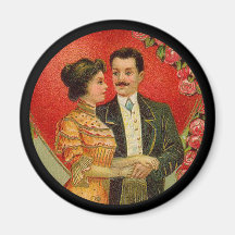 Tarjeta del día de San Valentín romántica de los p Iman Para Frigorífico