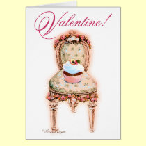 Tarjeta del día de San Valentín rosada de la magda tarjetas