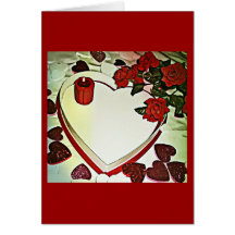 Tarjeta del día de San Valentín vacía de la caja d
