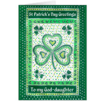 Tarjeta del día de St Patrick del trébol para una 