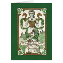 Tarjeta del día de St Patrick del vintage