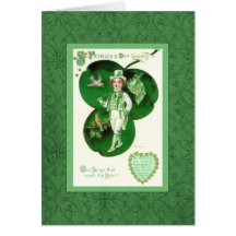 Tarjeta del día de St Patrick del vintage