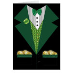tarjeta del día de St Patrick irlandés del smoking tarjetas