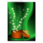 tarjeta del día de St Patrick mágico de los trébol tarjetas