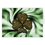tarjeta del día del oro de St Patrick céltico del  tarjetas