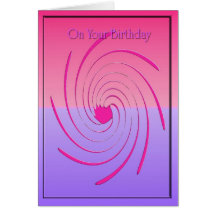 Tarjeta del diseño del remolino del feliz cumpleañ