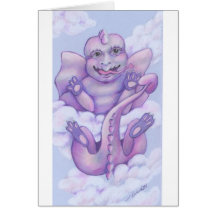 Tarjeta del dragón de la nube del bebé