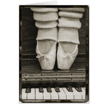 Tarjeta del dúo del ballet del piano