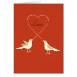 Tarjeta del el día de San Valentín de los Lovebird