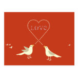 Tarjeta del el día de San Valentín de los Lovebird Postal