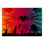 Tarjeta del el día de San Valentín del arte gráfic