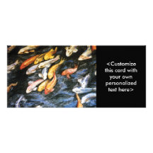 Tarjeta del estante de los pescados de Koi Lonas Personalizadas