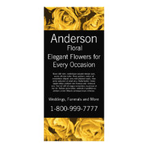 Tarjeta del estante de los rosas del oro del flori lona publicitaria