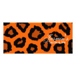 Tarjeta del estante del diseño del estampado leopa tarjetas publicitarias