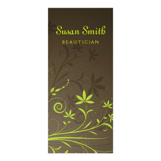 Tarjeta del estante del diseño floral lona