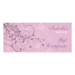Tarjeta del estante del diseño floral tarjetas publicitarias personalizadas