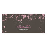 Tarjeta del estante del diseño floral tarjetas publicitarias a todo color