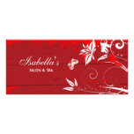 Tarjeta del estante del diseño floral lona personalizada
