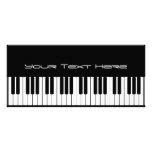 Tarjeta del estante del negocio del teclado de pia tarjeta publicitaria