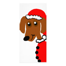 Tarjeta del estante del perrito de Santa Diseño De Tarjeta Publicitaria