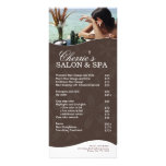 Tarjeta del estante del salón y del balneario lonas personalizadas