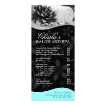 Tarjeta del estante del salón y del balneario lona personalizada