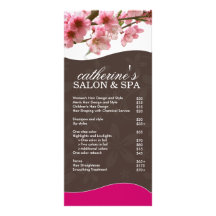 Tarjeta del estante del salón y del balneario tarjeta publicitaria a todo color