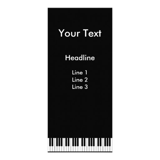 Tarjeta del estante del teclado de piano lonas personalizadas