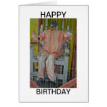 Tarjeta del feliz cumpleaños de los caracteres del