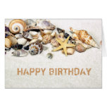 Tarjeta del feliz cumpleaños de los Seashells