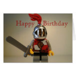 Tarjeta del feliz cumpleaños de Minifig del caball