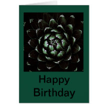 Tarjeta del feliz cumpleaños del cactus del agavo