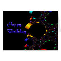 Tarjeta del feliz cumpleaños del fractal