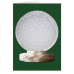 Tarjeta del feliz cumpleaños del golf