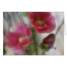 Tarjeta del feliz cumpleaños del Hollyhock