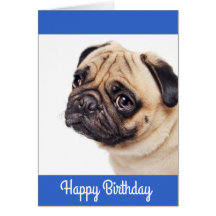 Tarjeta del feliz cumpleaños del perrito del barro